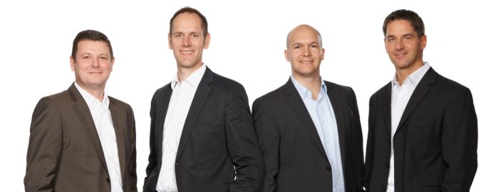 Die vier Also-Geschäftsführer Reiner Schwitzki