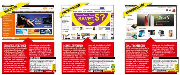 Drei populäre chinesische Shopping-Websites im Test