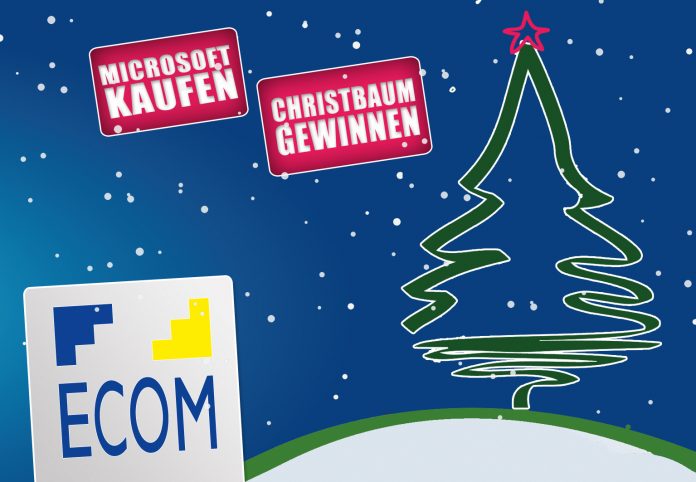 Ecom verlost Weihnachtsbäume