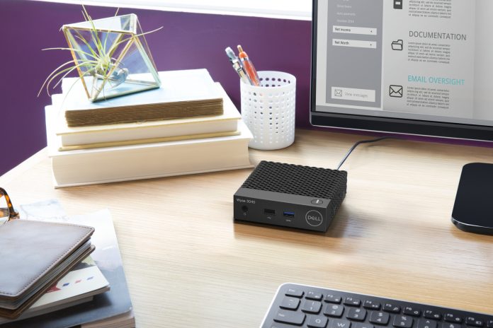 Kompakter Wyse 3040 Thin Client von Dell im Home Office